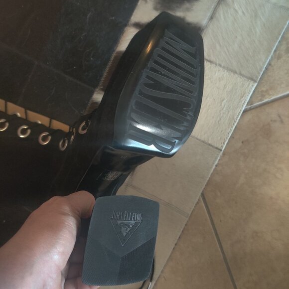 John Fluevog suede Munster style boots size 12 W 10 M New - Picture 2 of 3